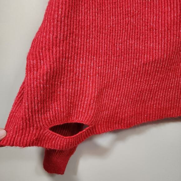 Wildfox Couture red very oversized buffy cut out sweater woman's size small - Picture 5 of 9